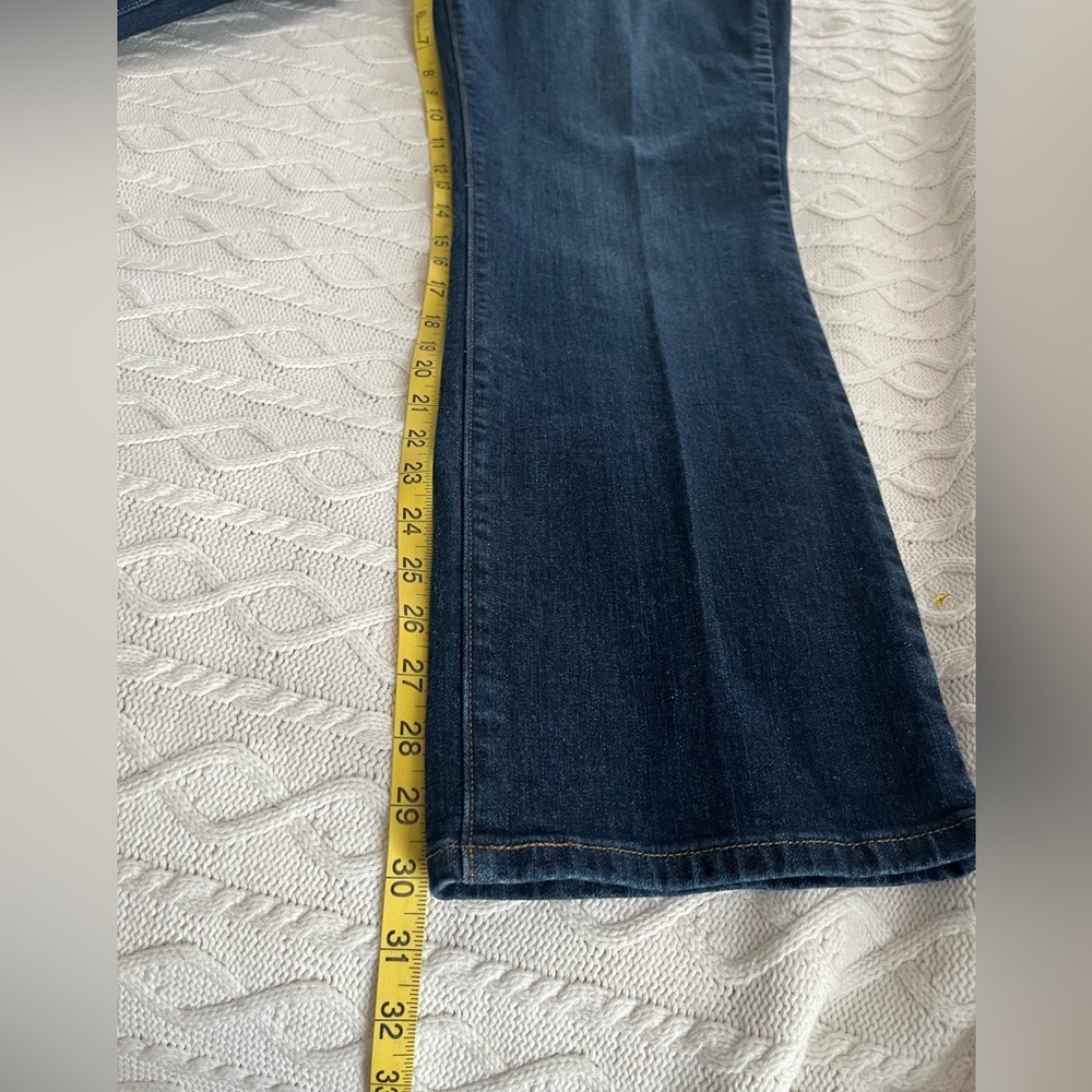 Levi’s 505 Straight Dark Wash Distressed Classic Blue Women's Jeans Size 12 - Picture 11 of 16
